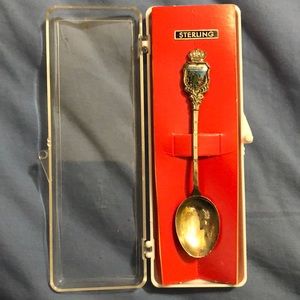 Sterling silver spoon of Chicago skyline.925silver